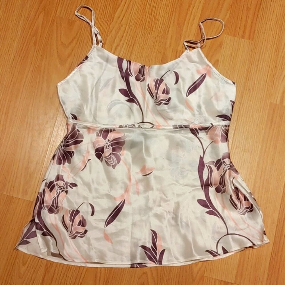 NWT La Senza Women's Silk Floral Camisole / Lingerie Top